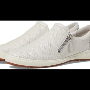 Josef Seibel White Leather Loafers